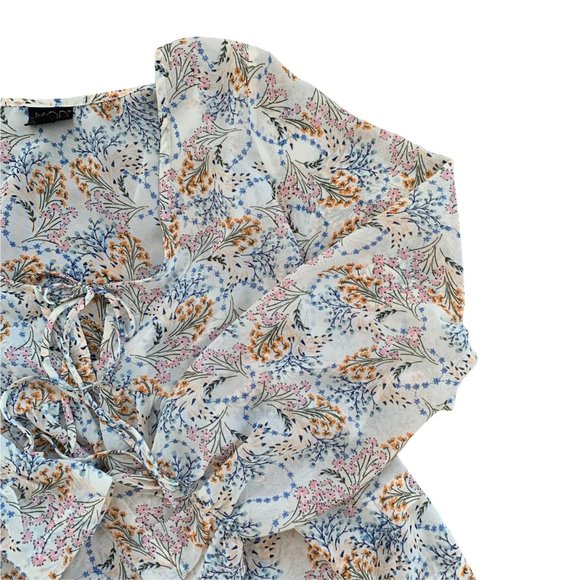 MOD Lusive Floral Boho Flowy Sleeve Top L - Picture 4 of 6